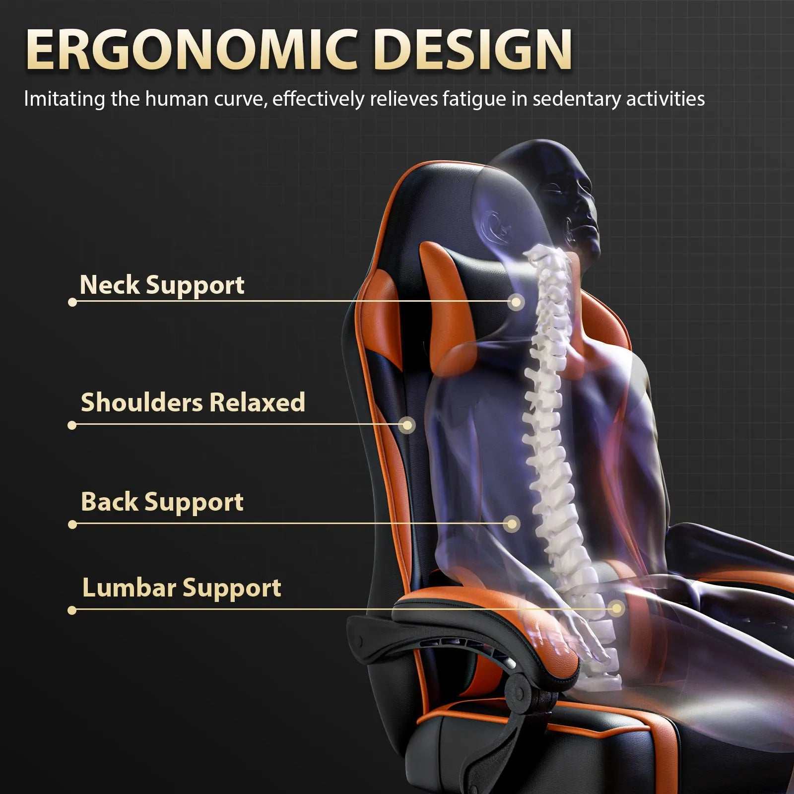 PU Leather Reclining Gaming Chair