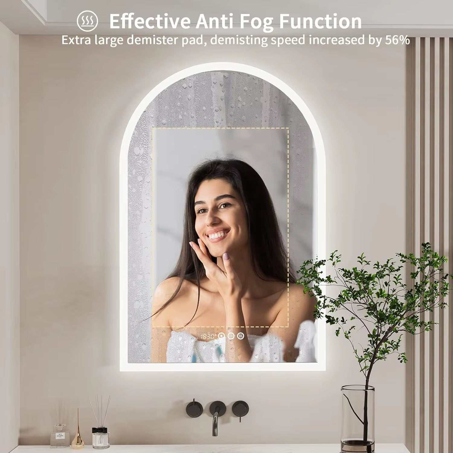 Arched LED Bathroom Mirror