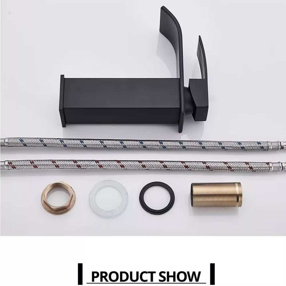 Black Waterfall Bathroom Faucet