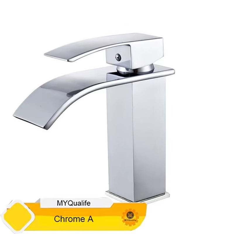 Black Waterfall Bathroom Faucet