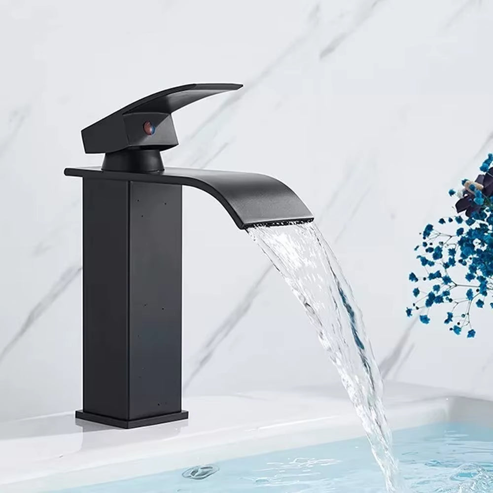 Black Waterfall Bathroom Faucet