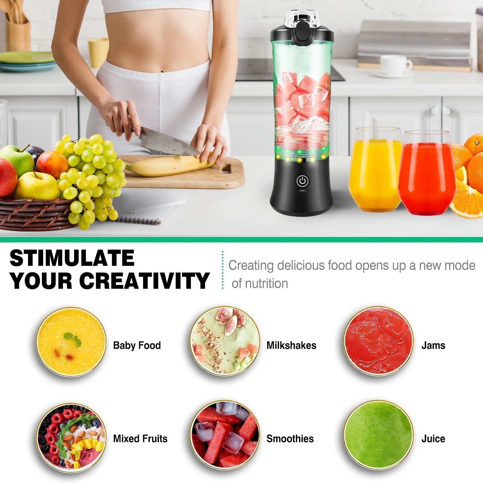 600ml Portable Mini Blender