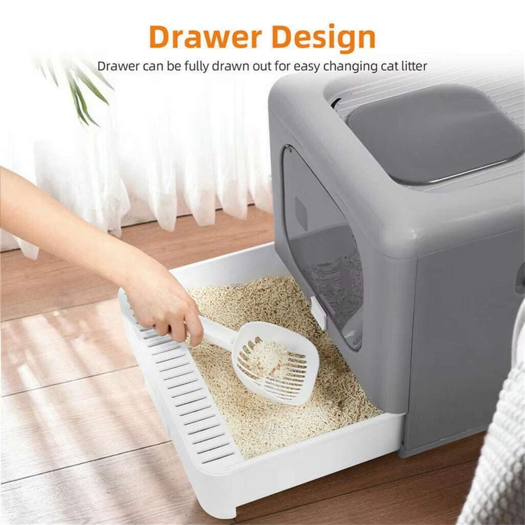 Foldable Enclosed Cat Litter Box