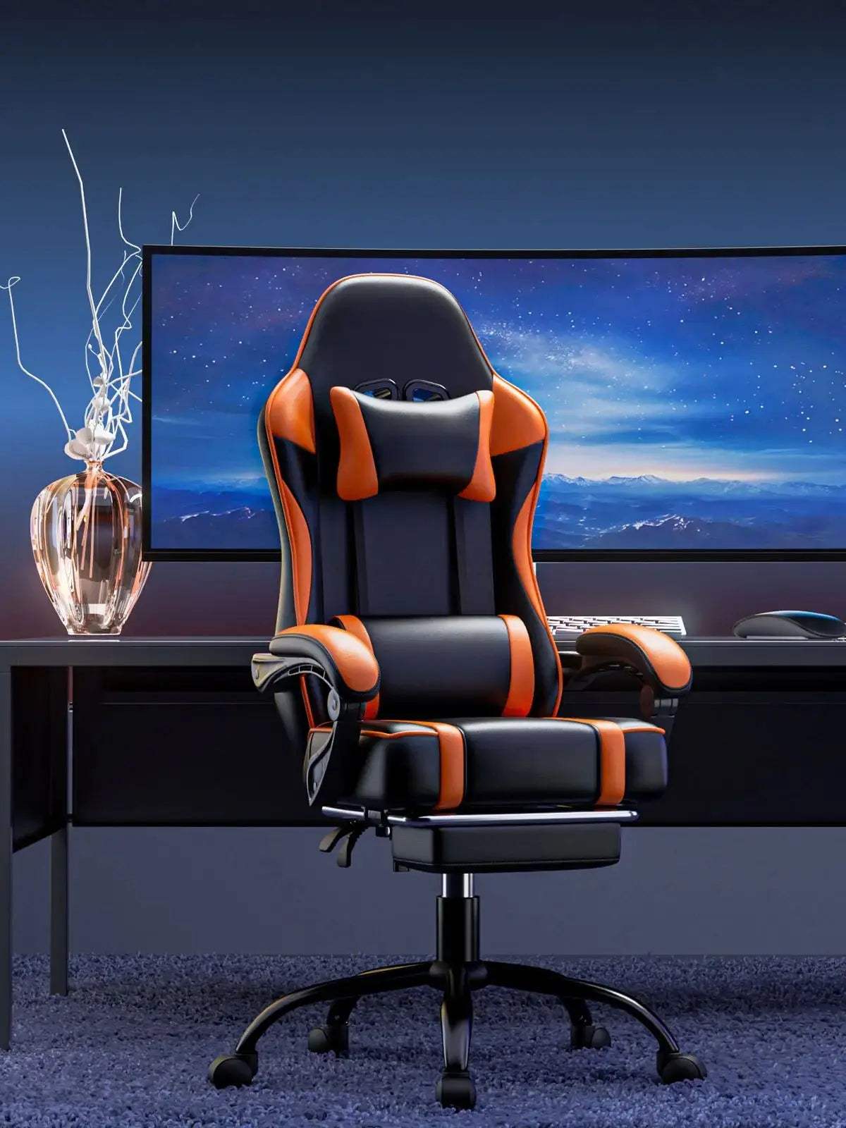 PU Leather Reclining Gaming Chair