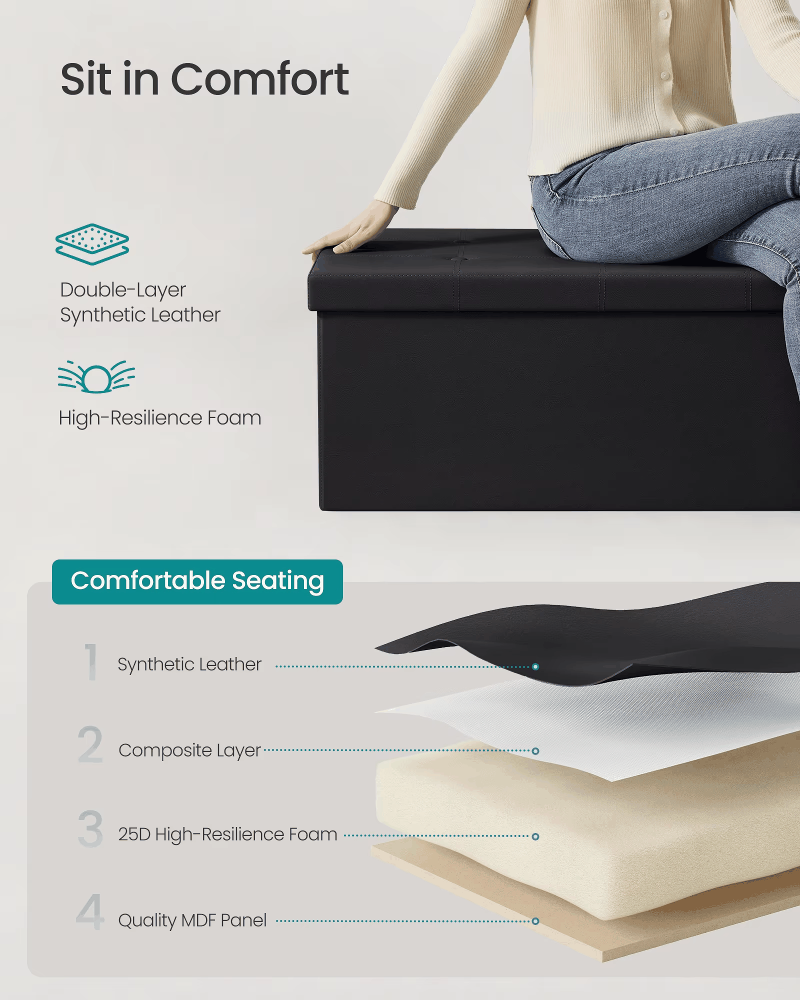 43-Inch Folding Storage