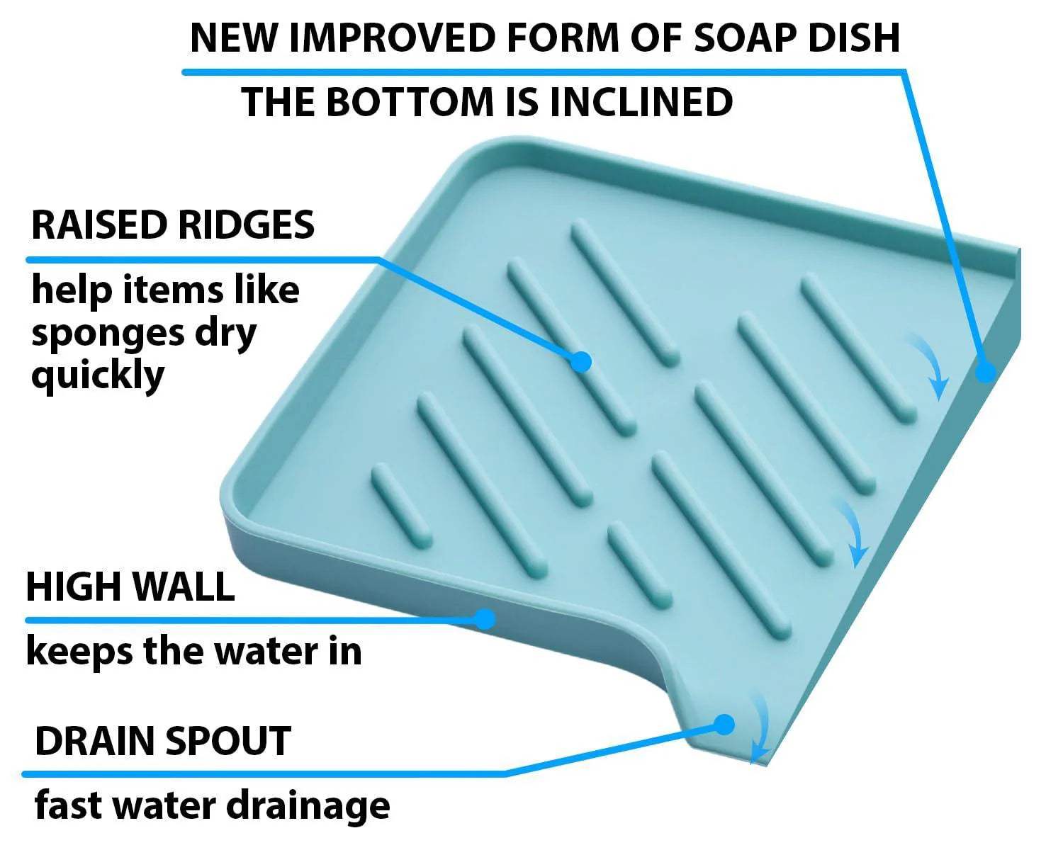 Light Green Silicone Sink Tray